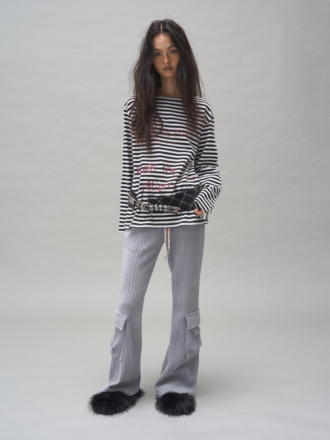 BRYNN CORDUROY BOOTSCUT PANTS_GREY