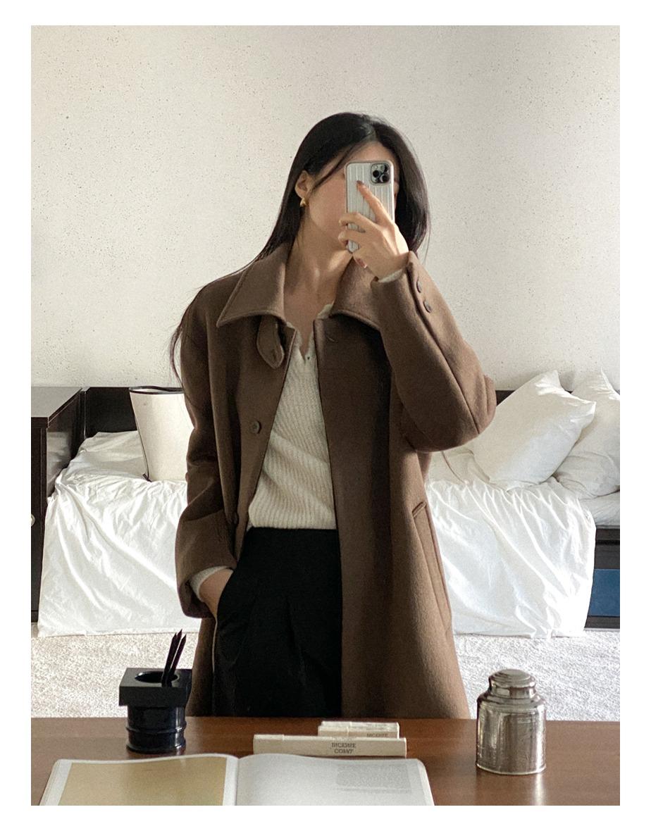 uur The classic single coat [Muted camel]