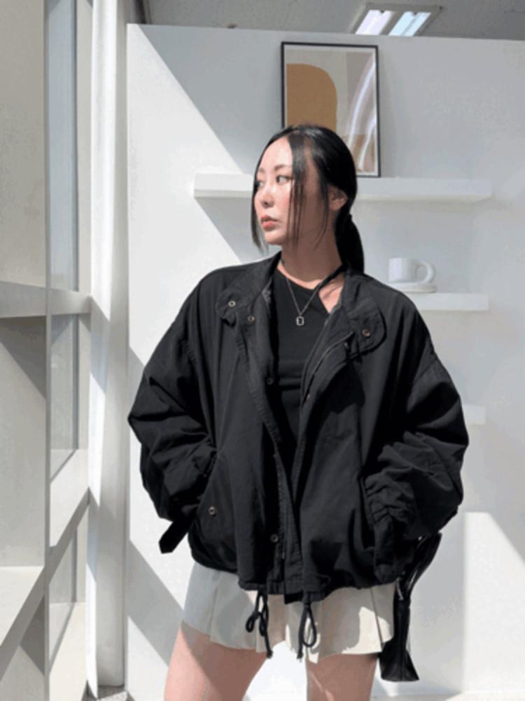 828(빅사이즈) 스트링 숏 야상 점퍼[4color]