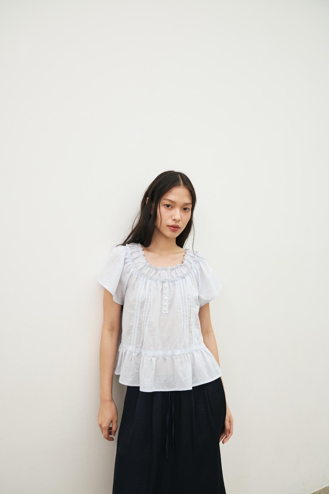 Ree Lace Blouse (Light Blue)