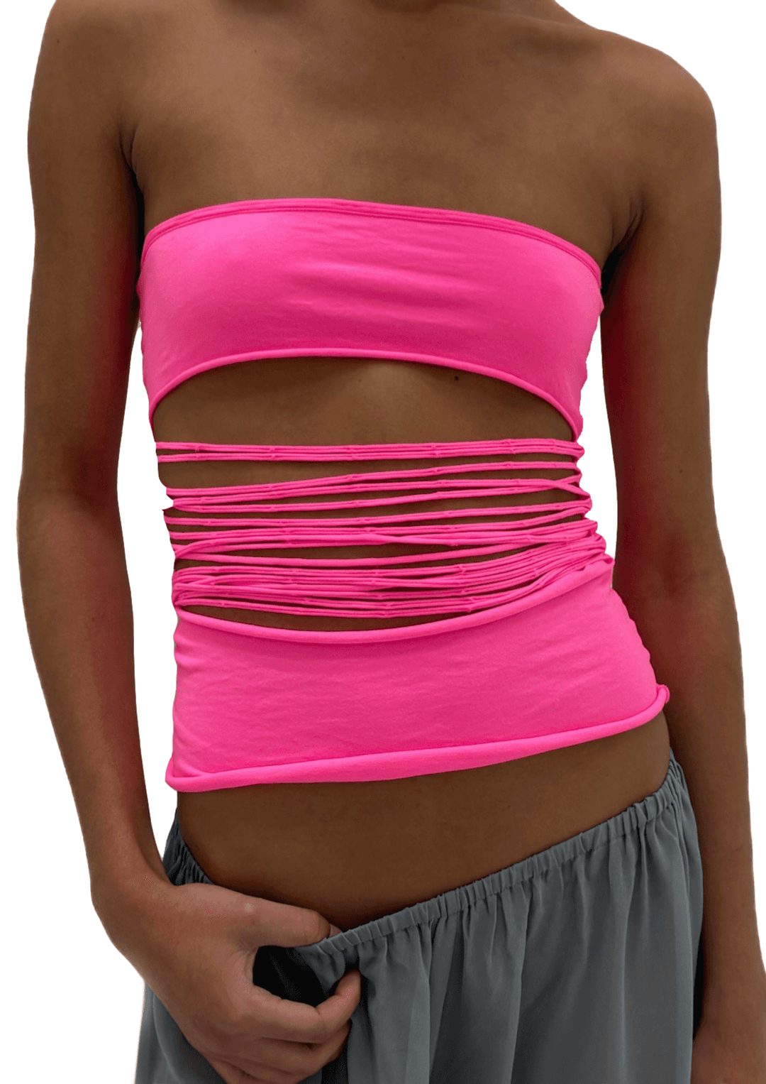 CUT BANDEAU IN NEON PINK - Neon Pink