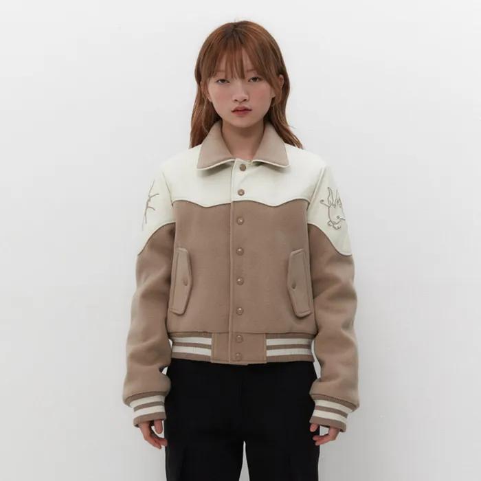 WESTERN VARSITY JACKET [BEIGE]
