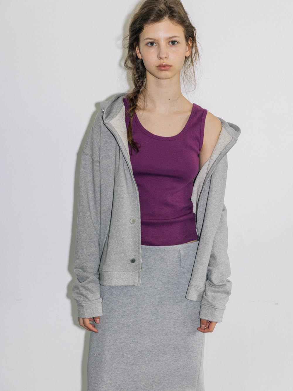 TEXTURED ESSENTIALS SLEEVELESS, PURPLE