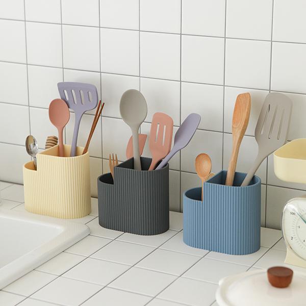 실리콘 물빠짐 수저통