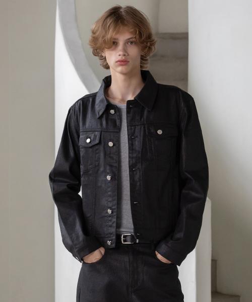녹스 데님 트러커 자켓 [코팅 블랙]