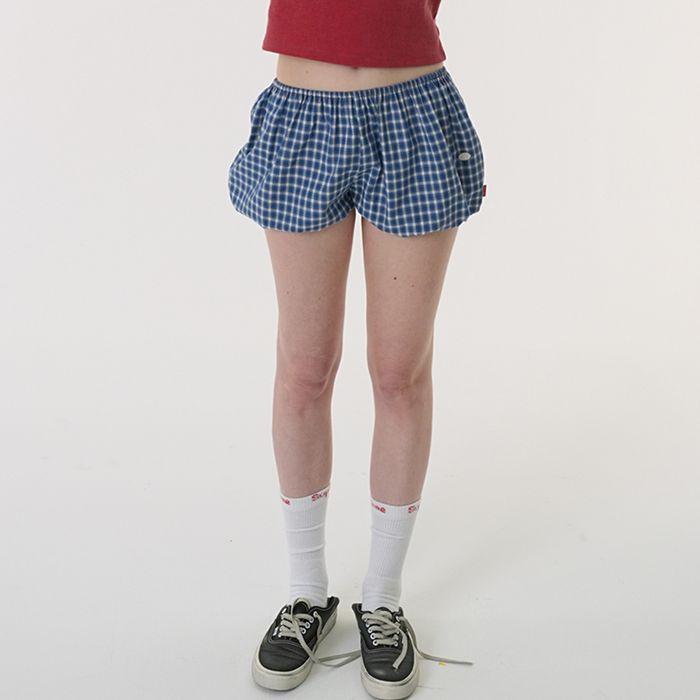 CHECK PUMPKIN BLOOMERS_VINTAGE BLUE
