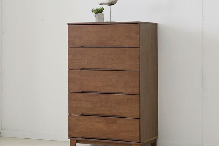 시에라 고무나무원목 800 5단 서랍장