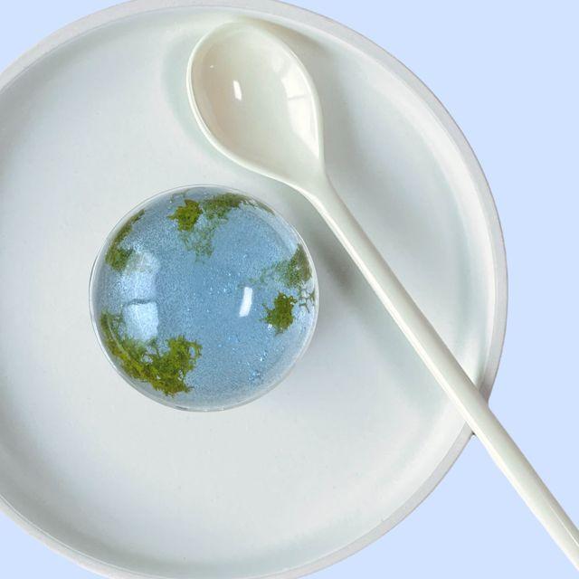 Earth jelly 지구 젤리 물방울 유리 반구 그립톡