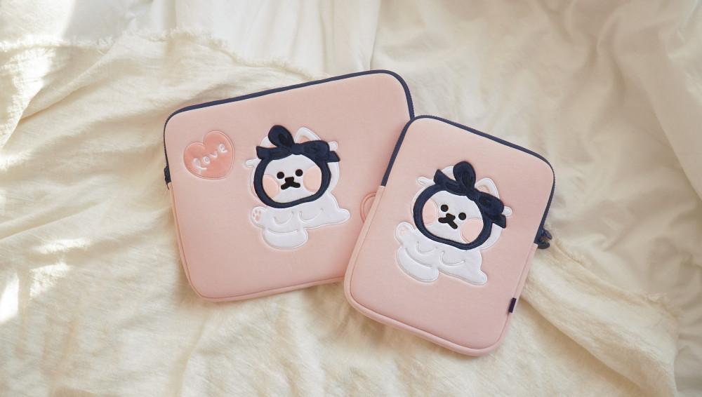 뽀양이 리본 노트북, 아이패드 파우치 2종