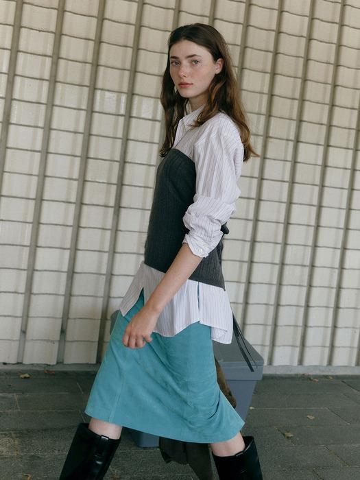 Faux Suede H-line Midi Skirt KL5AS7330_A1