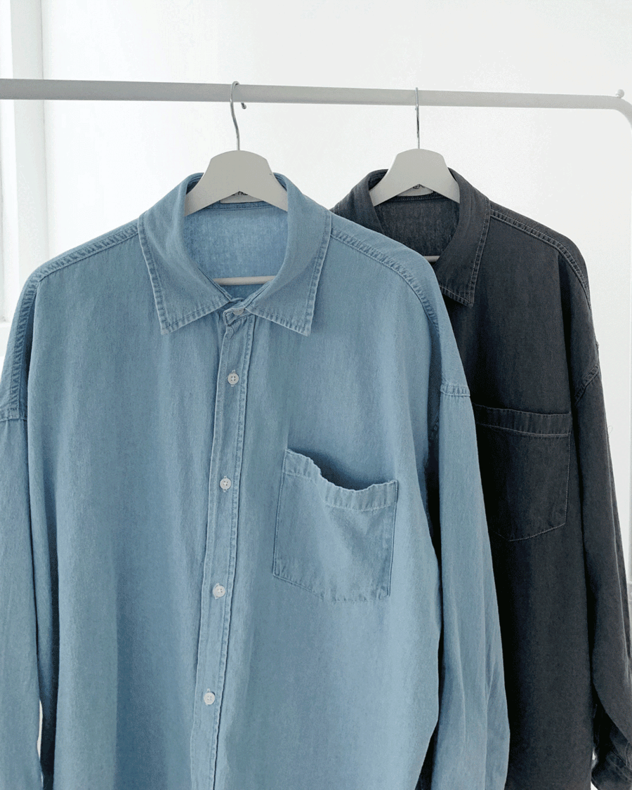 pool denim shirts (2color) (주문폭주)
