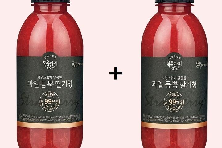 1+1 과일듬뿍딸기청 580g, 과일함량 99%