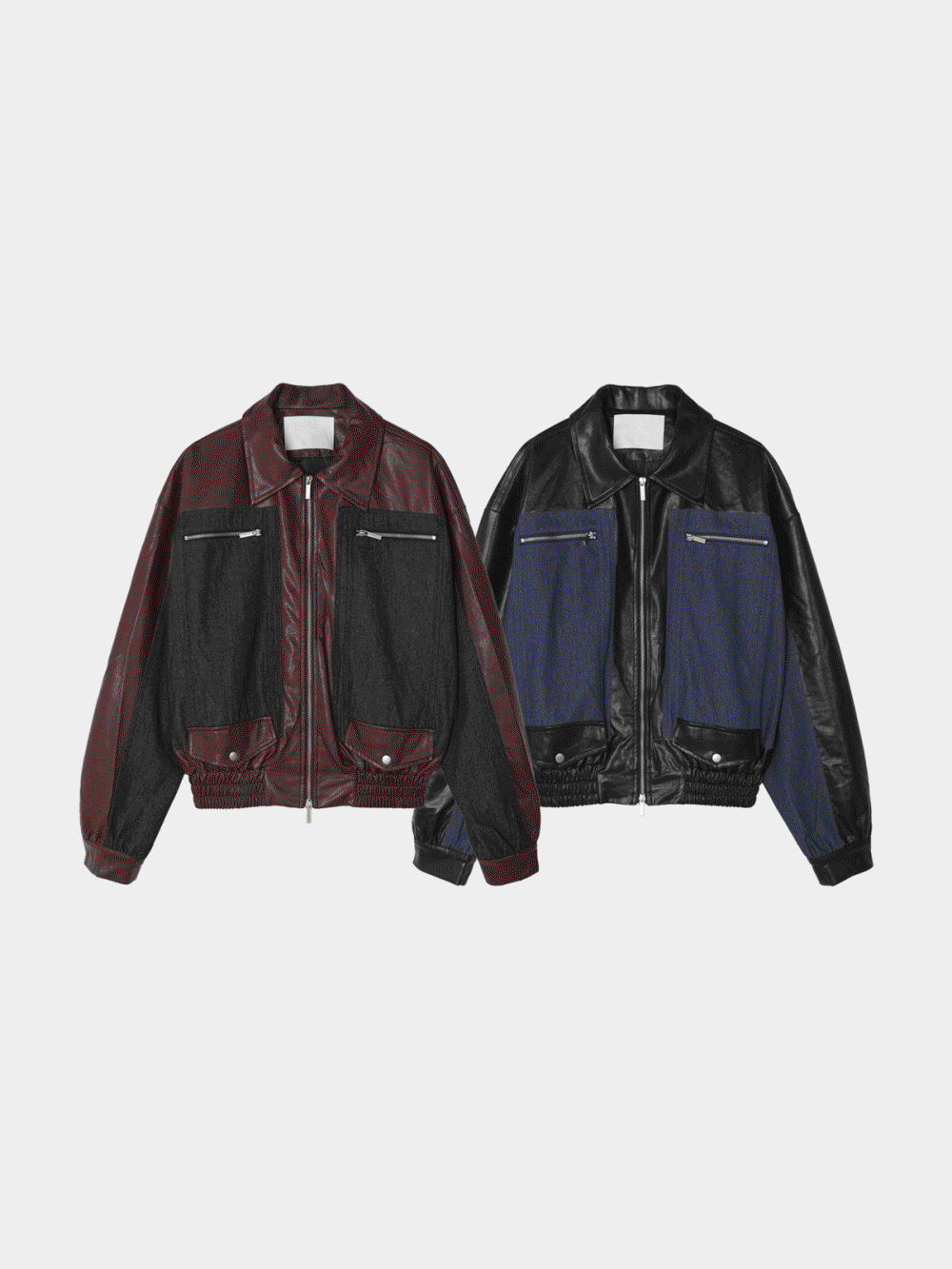 보테 데님 레더 자켓 2 color