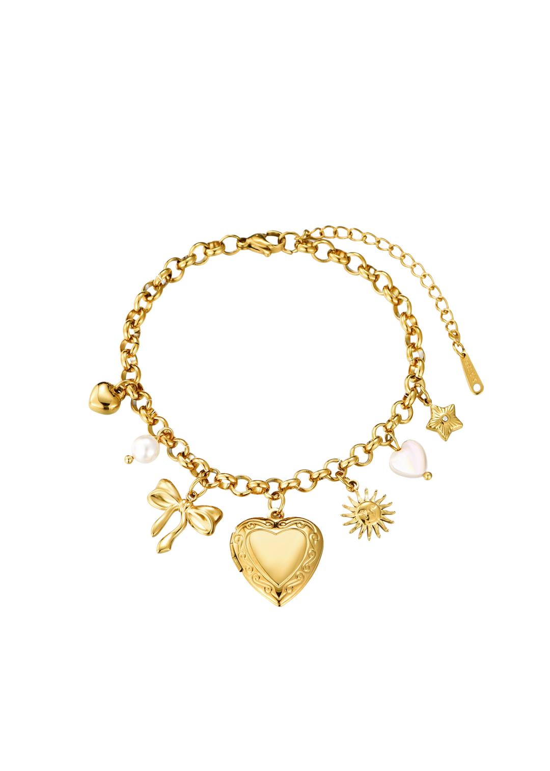 Jill Golden Charm Bracelet
