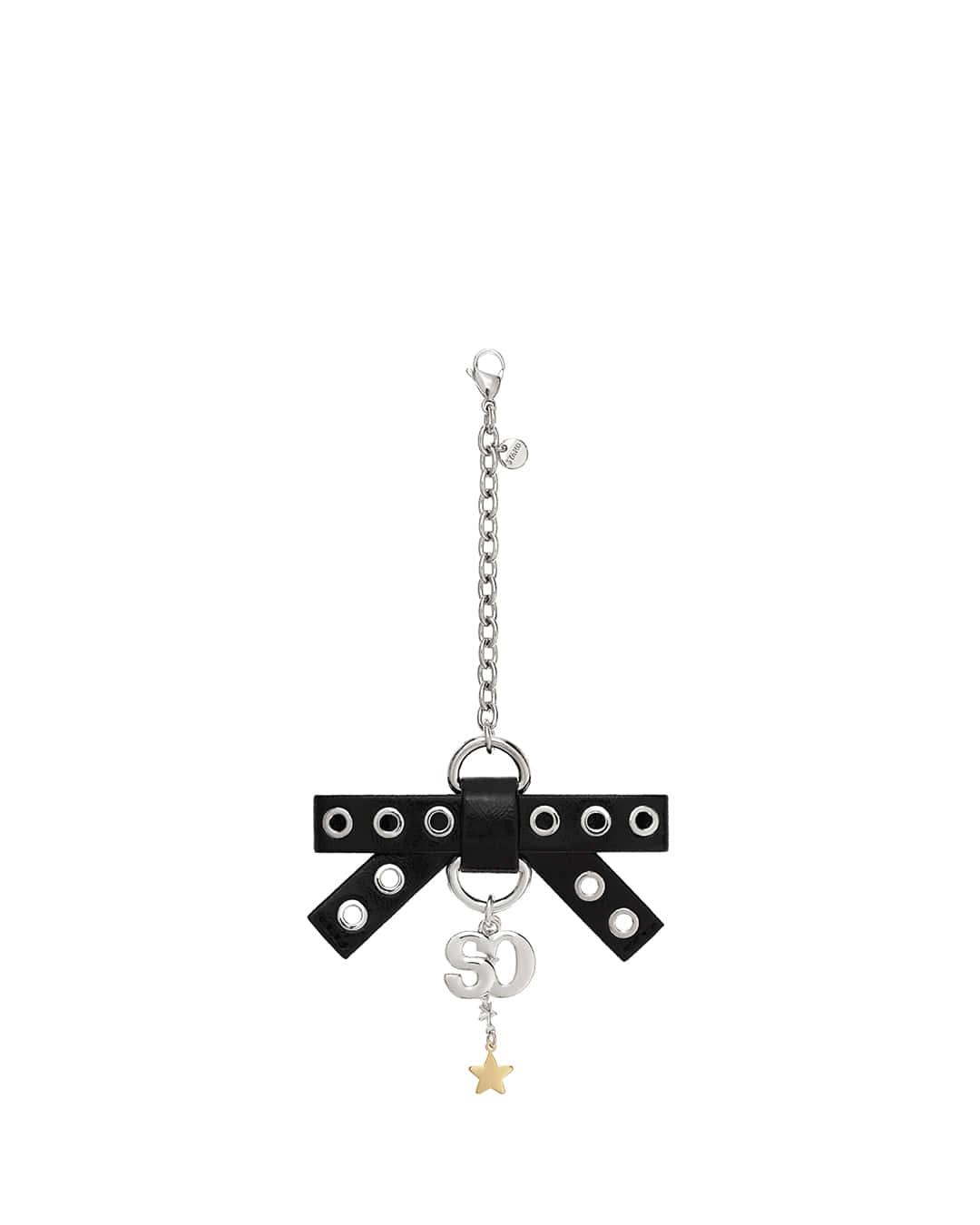 Bow Charm Keyring · 보우 참 키링 / 블랙