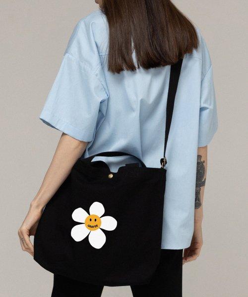 [BAG&ACC]빅 플라워도트 투웨이 에코백_블랙
