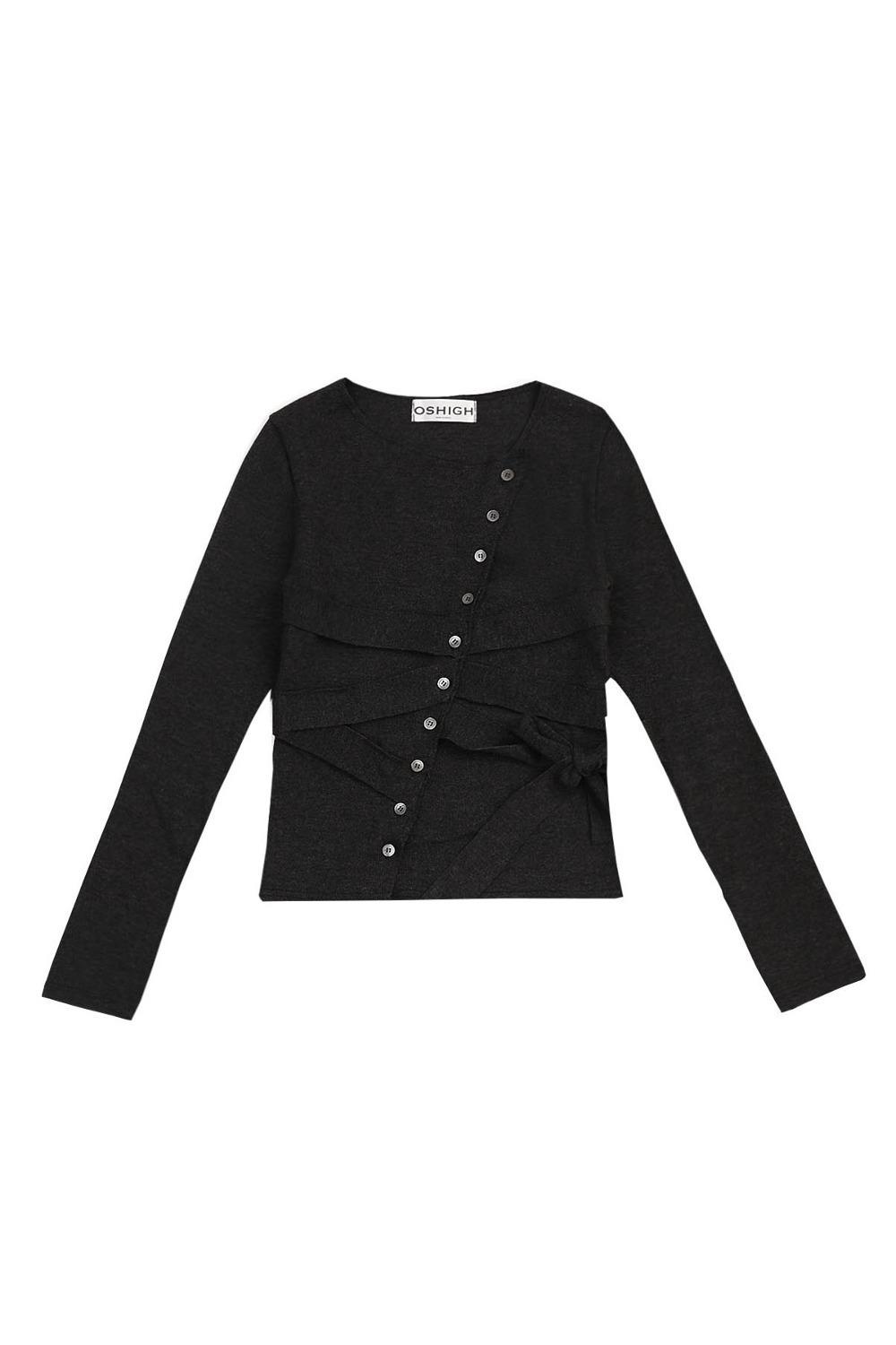 BANDAGE CARDIGAN CHARCOAL