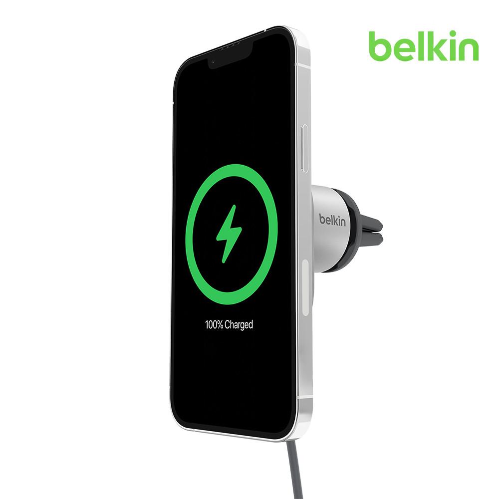 벨킨 부스트업 맥세이프 15W 차량용 무선 충전기 거치대 WIC008bt 아이폰15 14 13 12 시리즈 완벽 호환