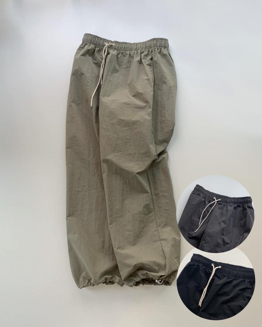 | NEW | Nylon ‘wide’ string banding pants