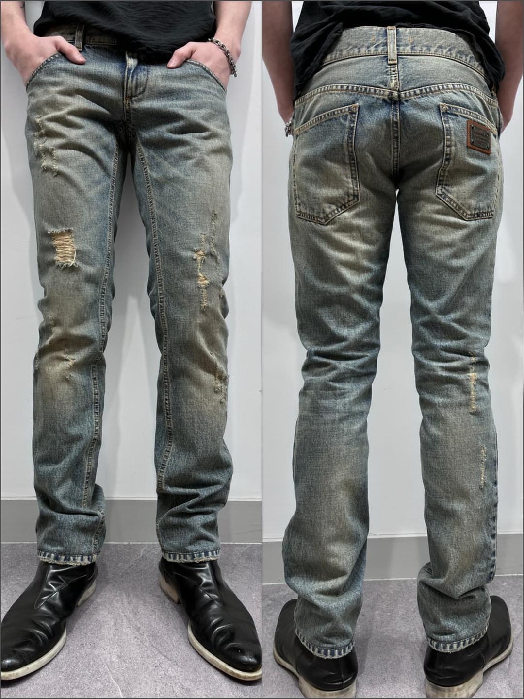 돌체앤가바나 디스트레스드 데님 팬츠 | 후루츠패밀리