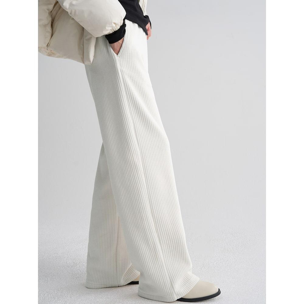 에잇세컨즈 벨루어 밴딩 팬츠  아이보리 (325X21LY60)