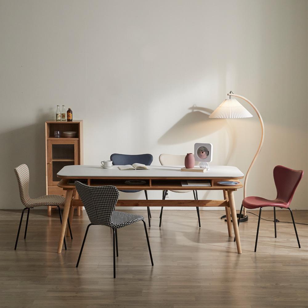 라움에스알 6인용 데이지 서랍형 양면세라믹 식탁세트 1800/2000