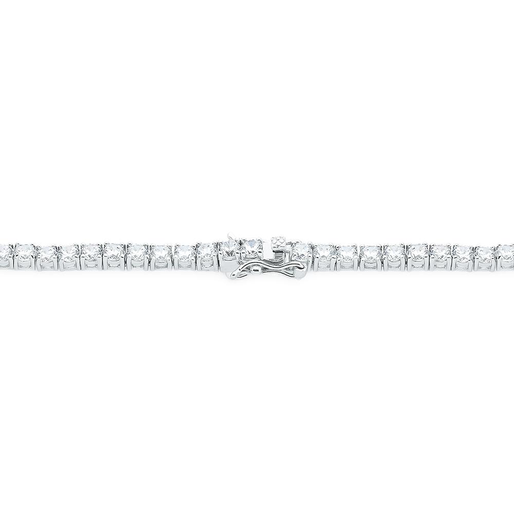 [기간 한정 20%OFF] 화이트 타임리스 3MM 베이직 테니스 목걸이 (42CM) | 로이드 공식몰