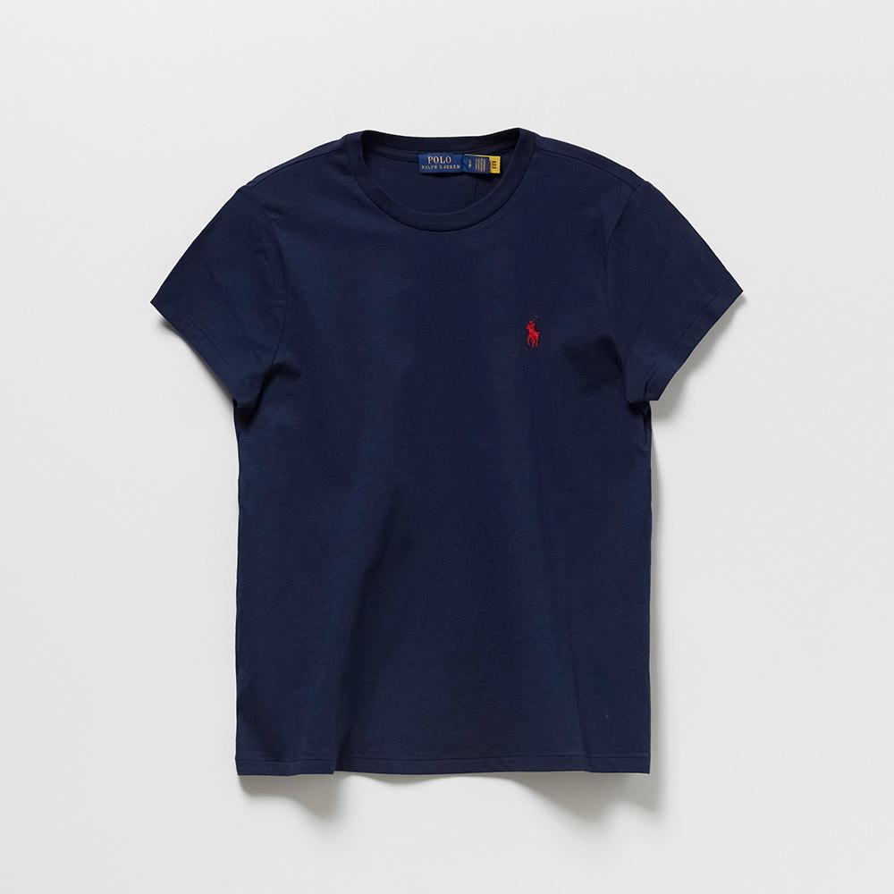 여성용 코튼 저지 크루넥 티셔츠 (NAVY-410)