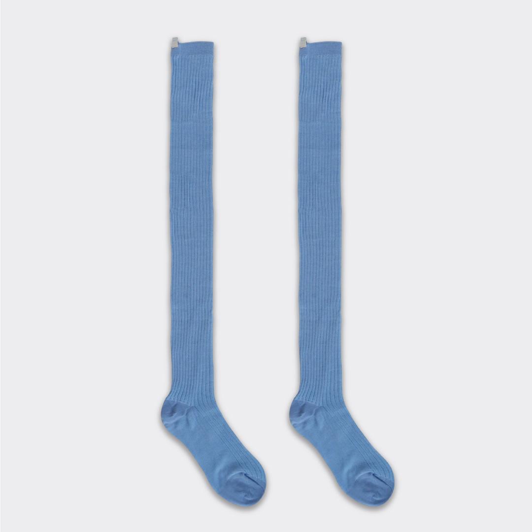 [29CM단독]WOOL LONG KNEE SOCKS _ BLUE