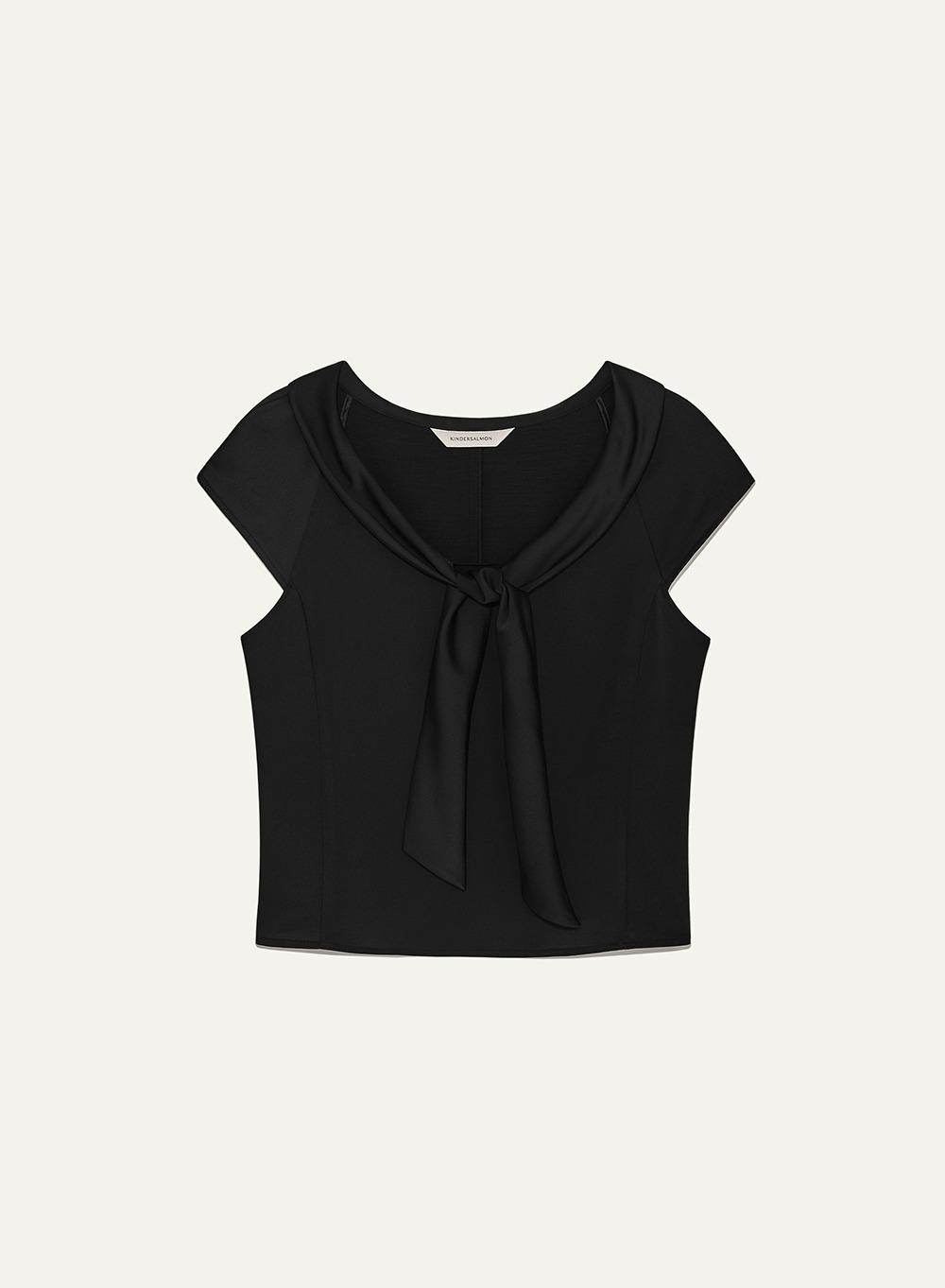 Valois Bowtie Top Black