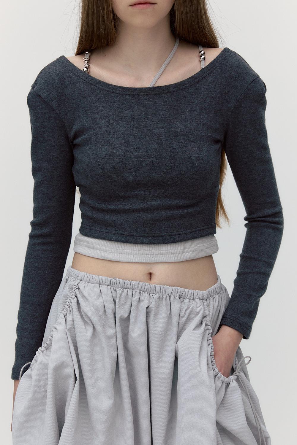 SILVER BALL STRAP SLEEVELESS [3COLORS]