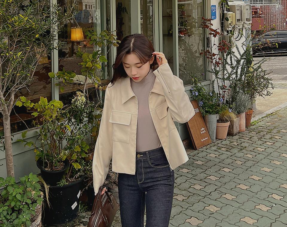론브더 카라넥 포켓 집업 자켓
