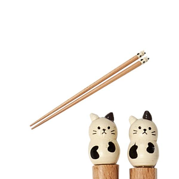 캐릭터 우드 젓가락 - 고양이