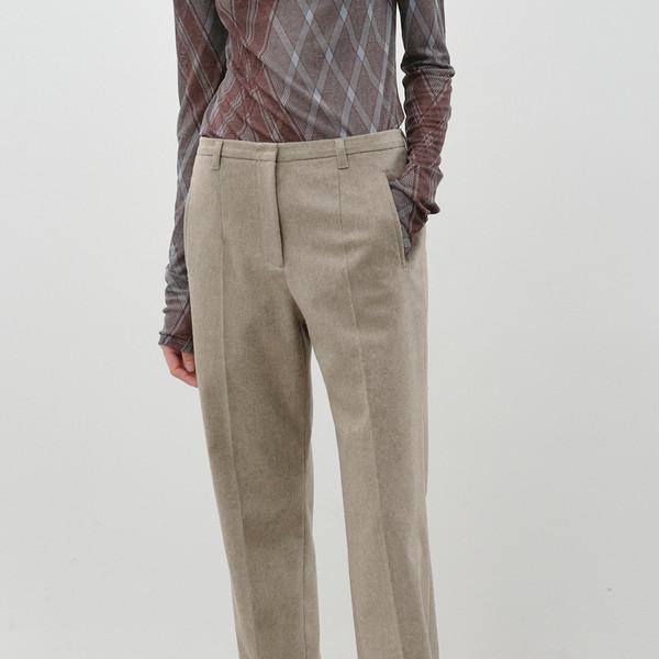 SEMI BOOTCUT SLACKS _ M/BEIGE