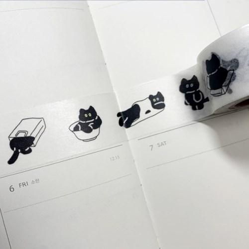 띵똥 black cat 마스킹페이프