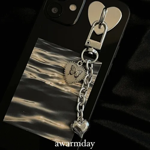 Double heart keyring case 더블하트 키링케이스