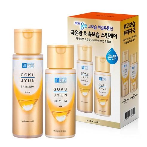 하다라보 NEW 고쿠쥰 프리미엄 로션 170ml + 밀크 140ml 세트, 1세트 - 기초세트 | 쿠팡