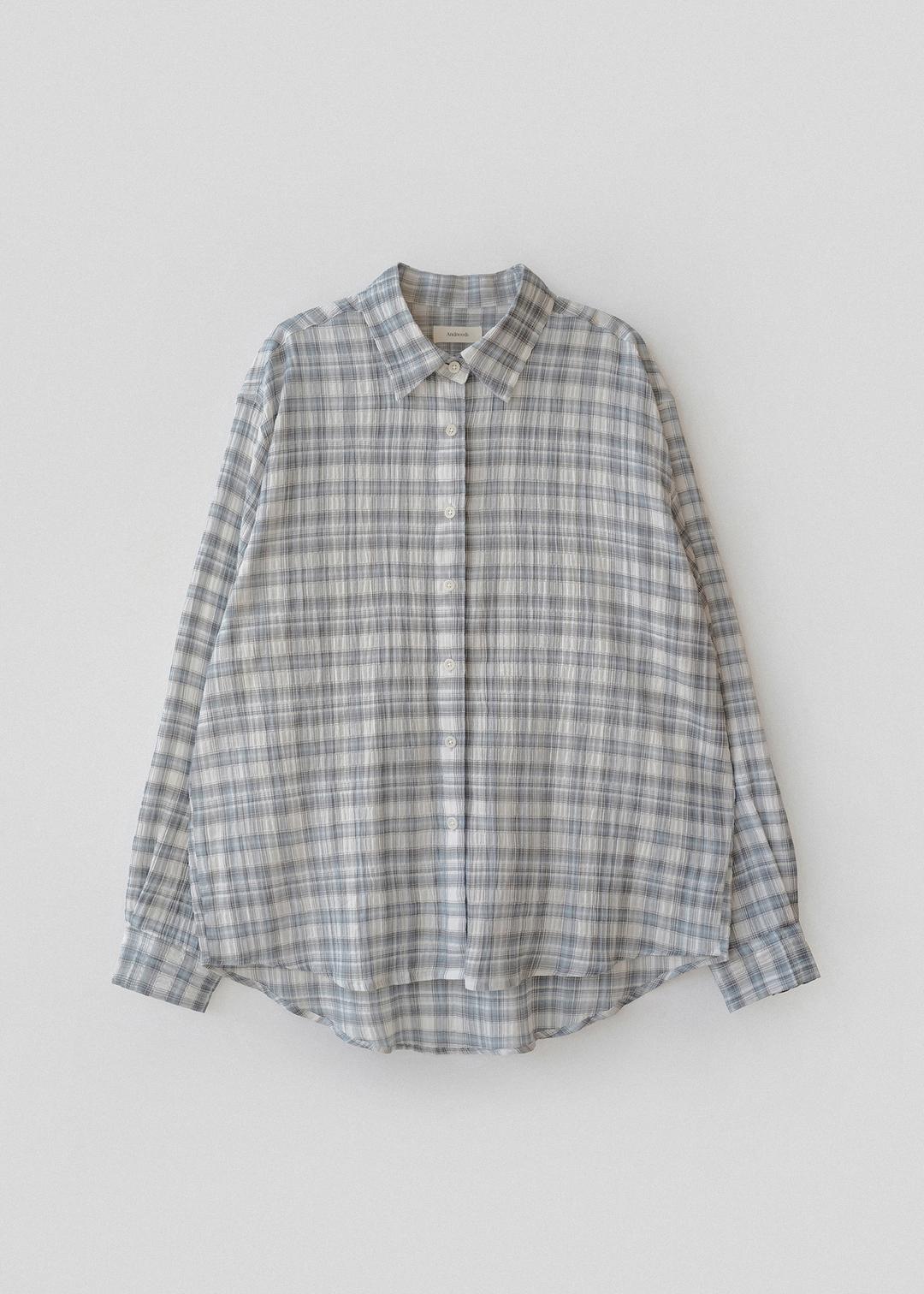 앤니즈 [5/23 순차발송] Boho check shirts (blue)