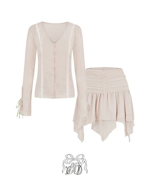 [♡MADE♡ / new ] lavendia blur BL+SK SET