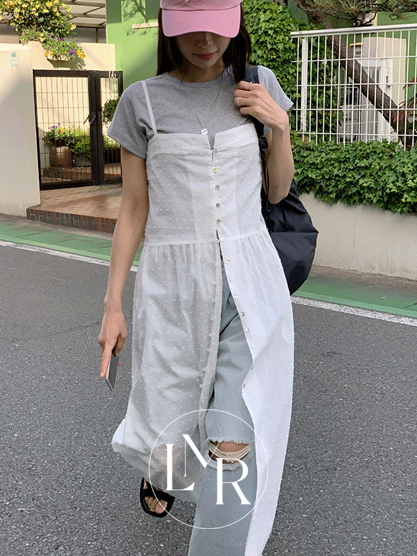 [La mar.] 무드 레이어드 원피스