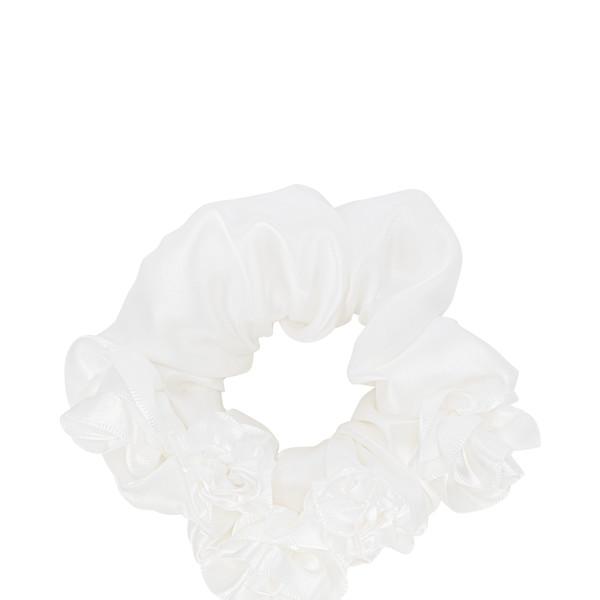 Silk Rose Hair Chouchou (White)