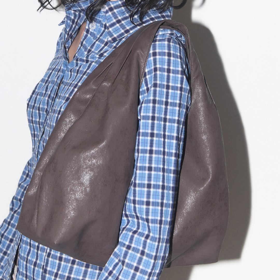 Draped Mini Bag [Vintage Brown]