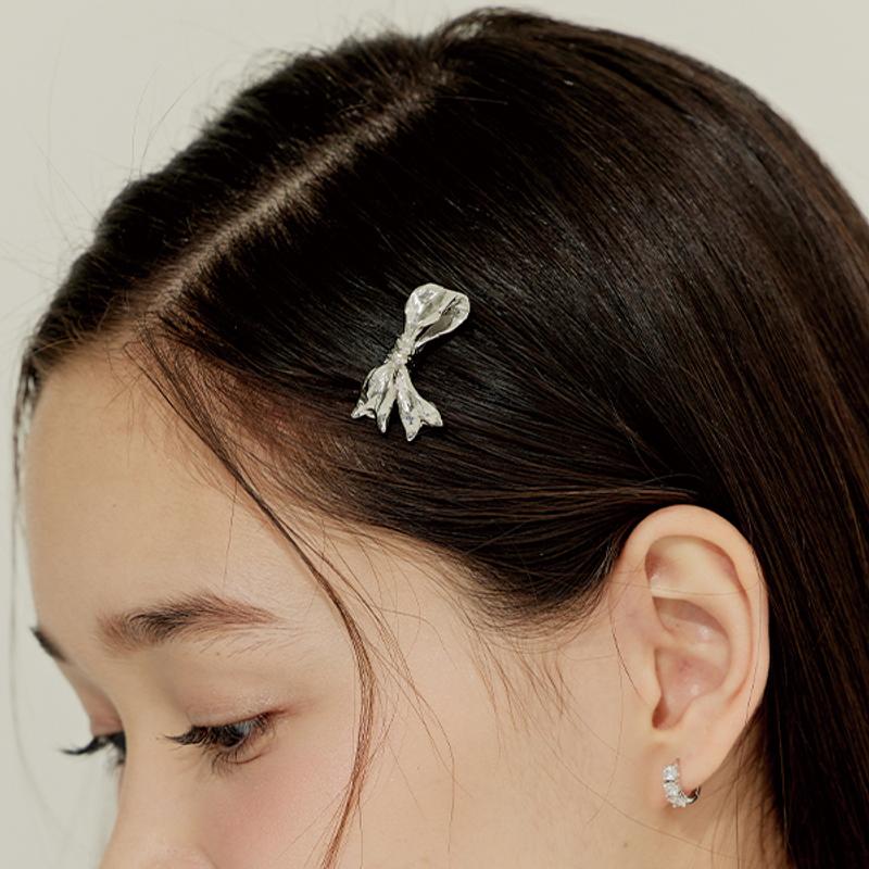 Metal ribbon hair pin set