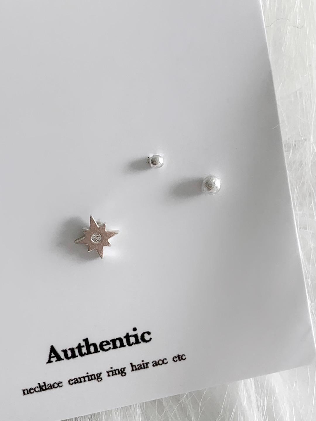 (silver925/ set) flat spark piercing set 이너컨츠 피어싱