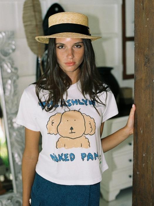 [CLASSIC FIT] SQUIGGLY LOGO PAM T SHIRT_WHITE (4 SIZES)