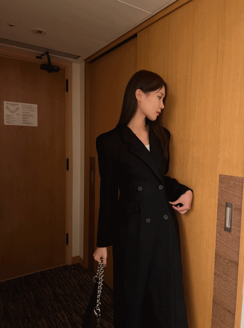 Line Wool Coat (2color) *MD PICK