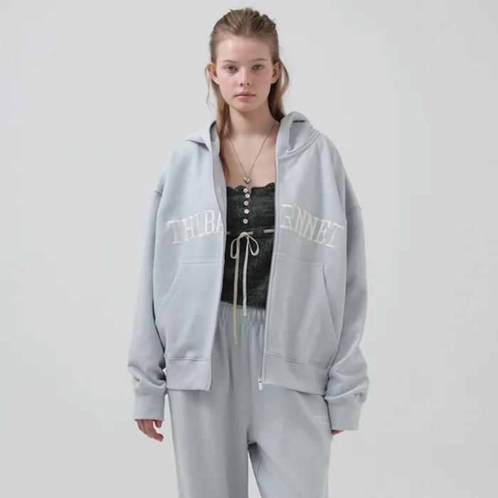 Campie Sweat Zip-Up Hoodie Jacket_Pale Blue