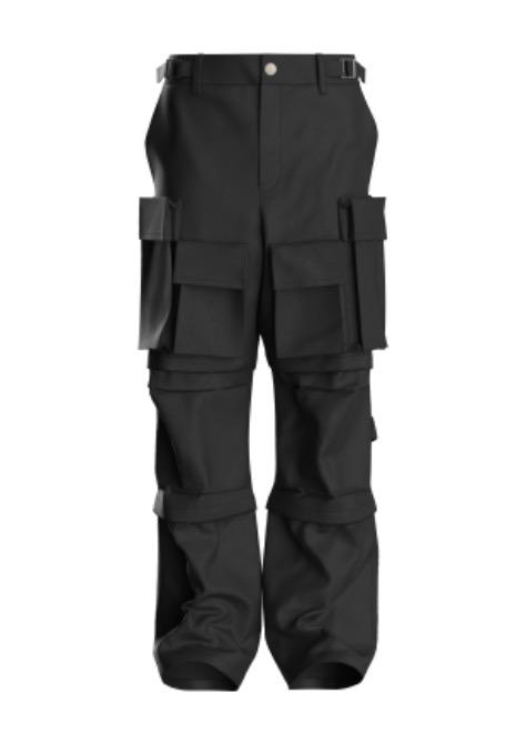 [SEASON OFF -40%] 3WAY BULLET CARGO PANTS (BLACK)