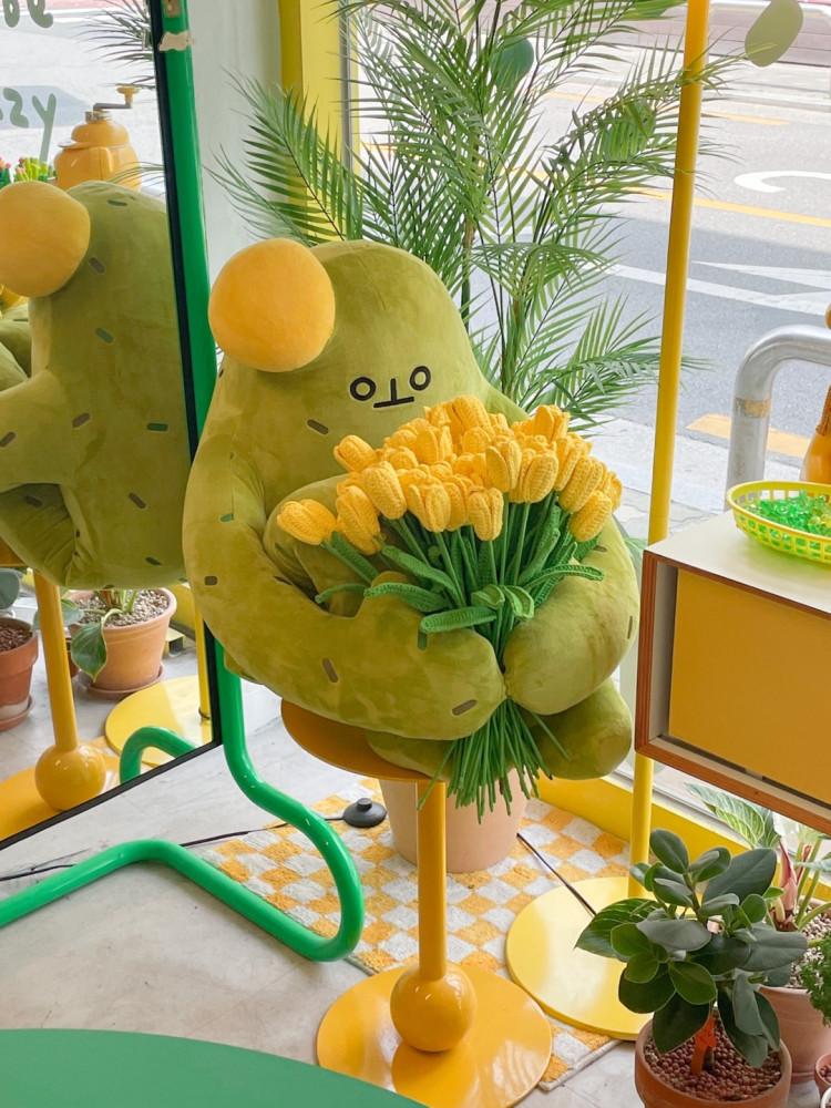 노랑 튤립 뜨개 꽃 3차 재입고