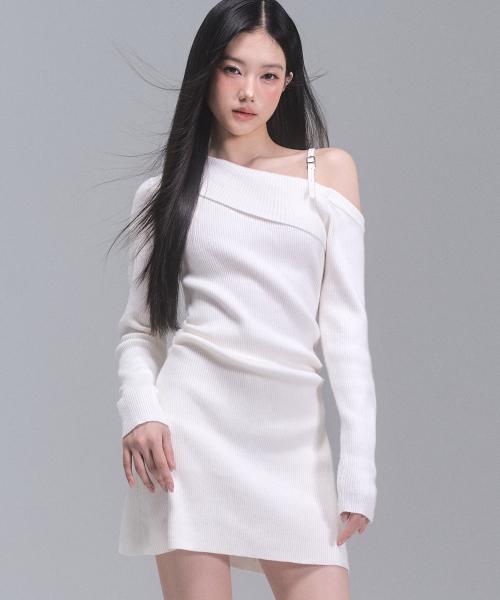 엘로이즈 버클 언밸런스 원피스 [IVORY]